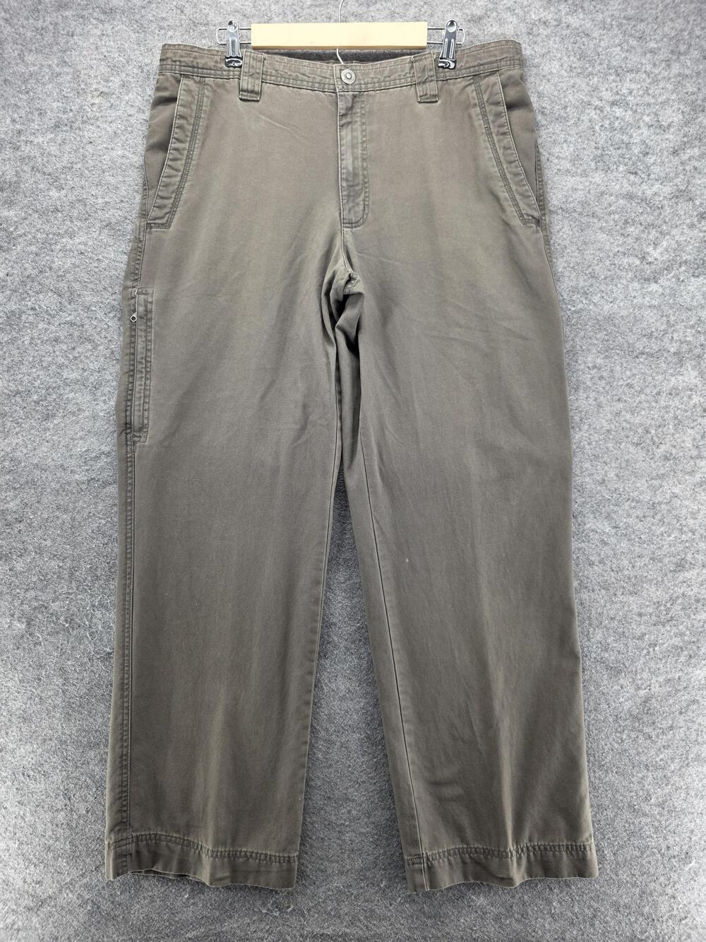 Columbia Pants Mens 36x32 Brown Omni-Shield Canvas Hiking Cargo Outdoor Trail